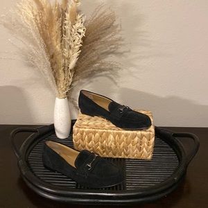 Black suede Franco Sarto loafers (7)